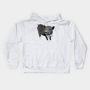 Black piglet Kids Hoodie